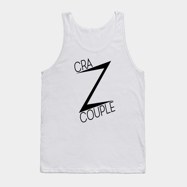 Black CraZCouple Logo Tank Top by LoganSwish